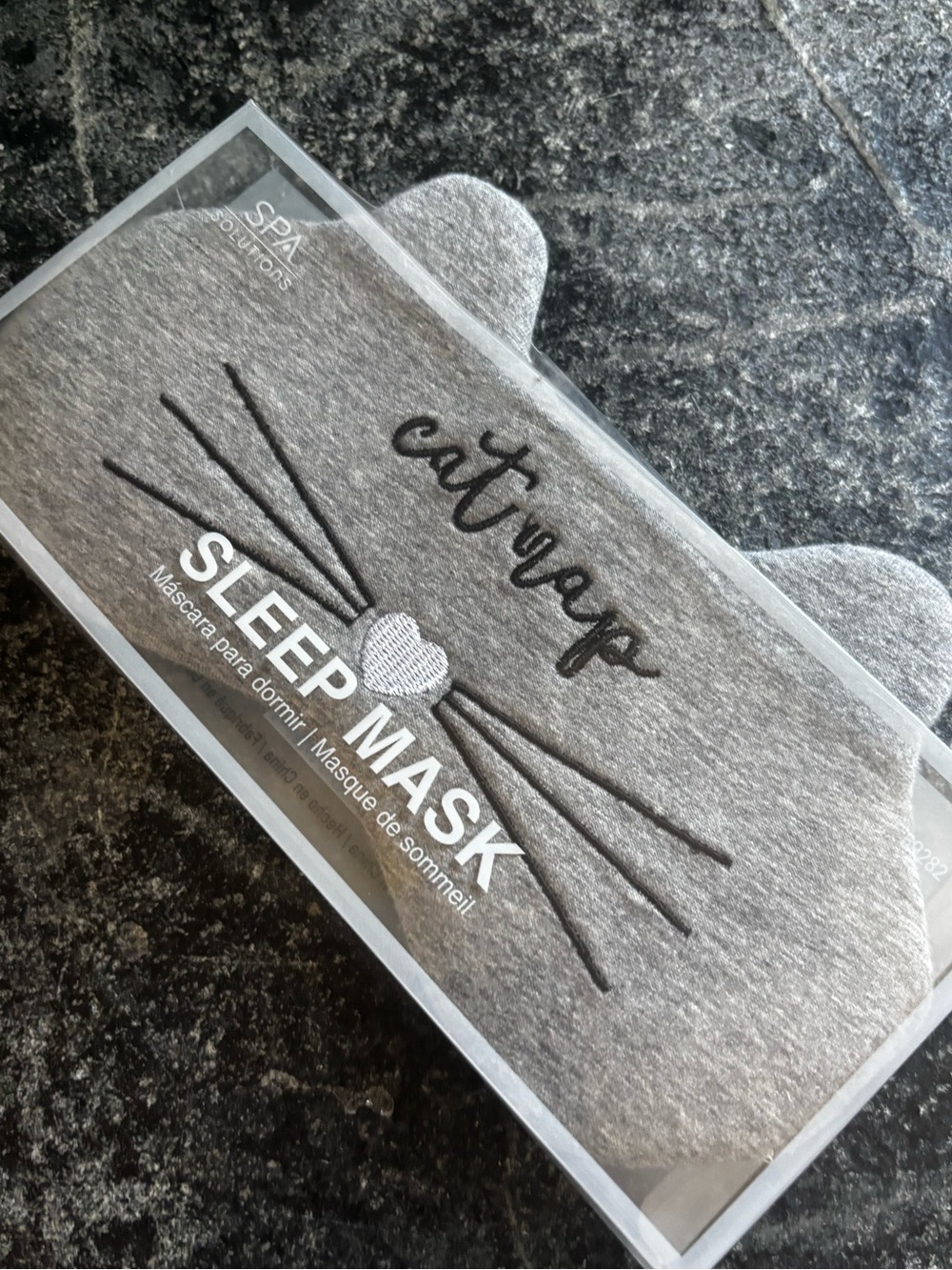 Cat Nap Grey Sleep Mask -